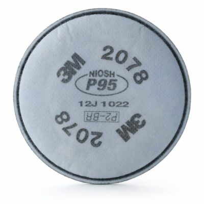 Filtro para partículas 3M™ 207, 2078, P95, con Alivio para Niveles Molestos de Vapor Orgánico /Gas Ácido, 100/caja