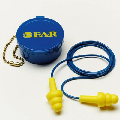 3M™ EAR™ UltraFit™ Tapones Auditivos 340-4002, Con Cordón, Caja Plastica